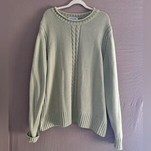 Northern Reflections Sage Green Crew Neck Sweater